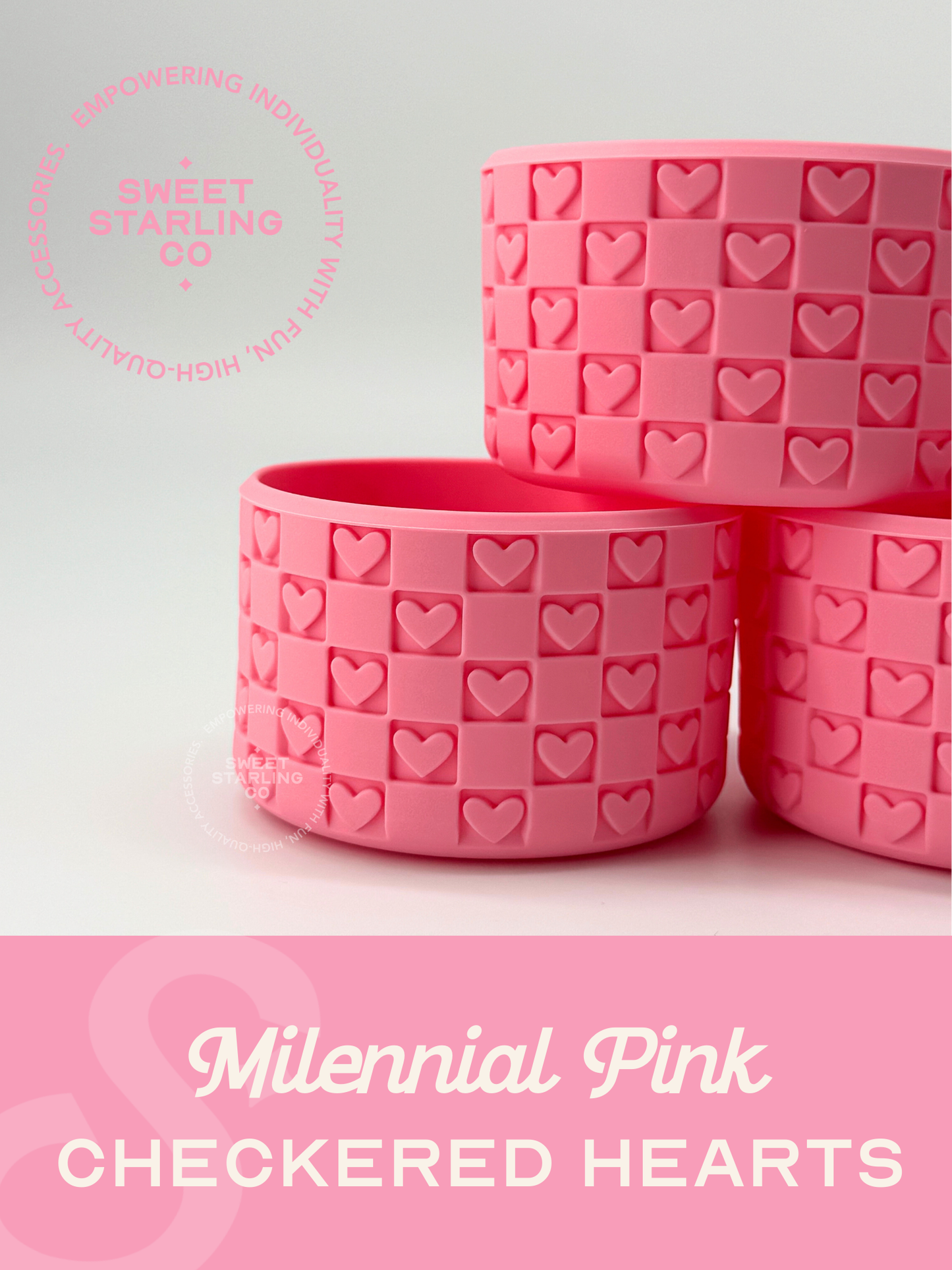 Checkered Hearts Tumbler Boots: Milennial Pink
