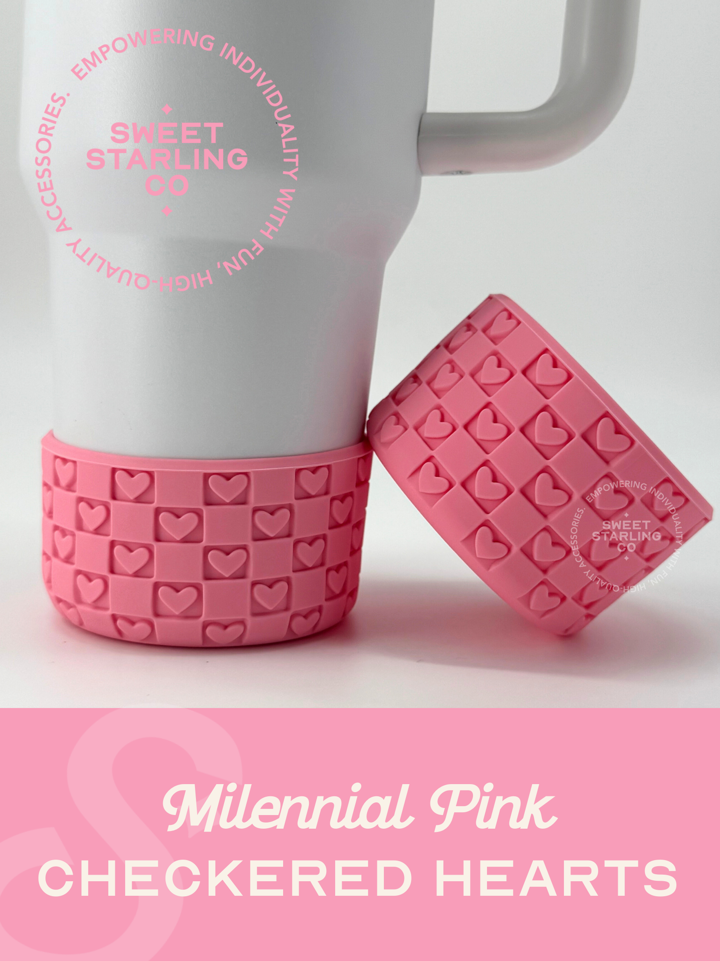 Checkered Hearts Tumbler Boots: Milennial Pink