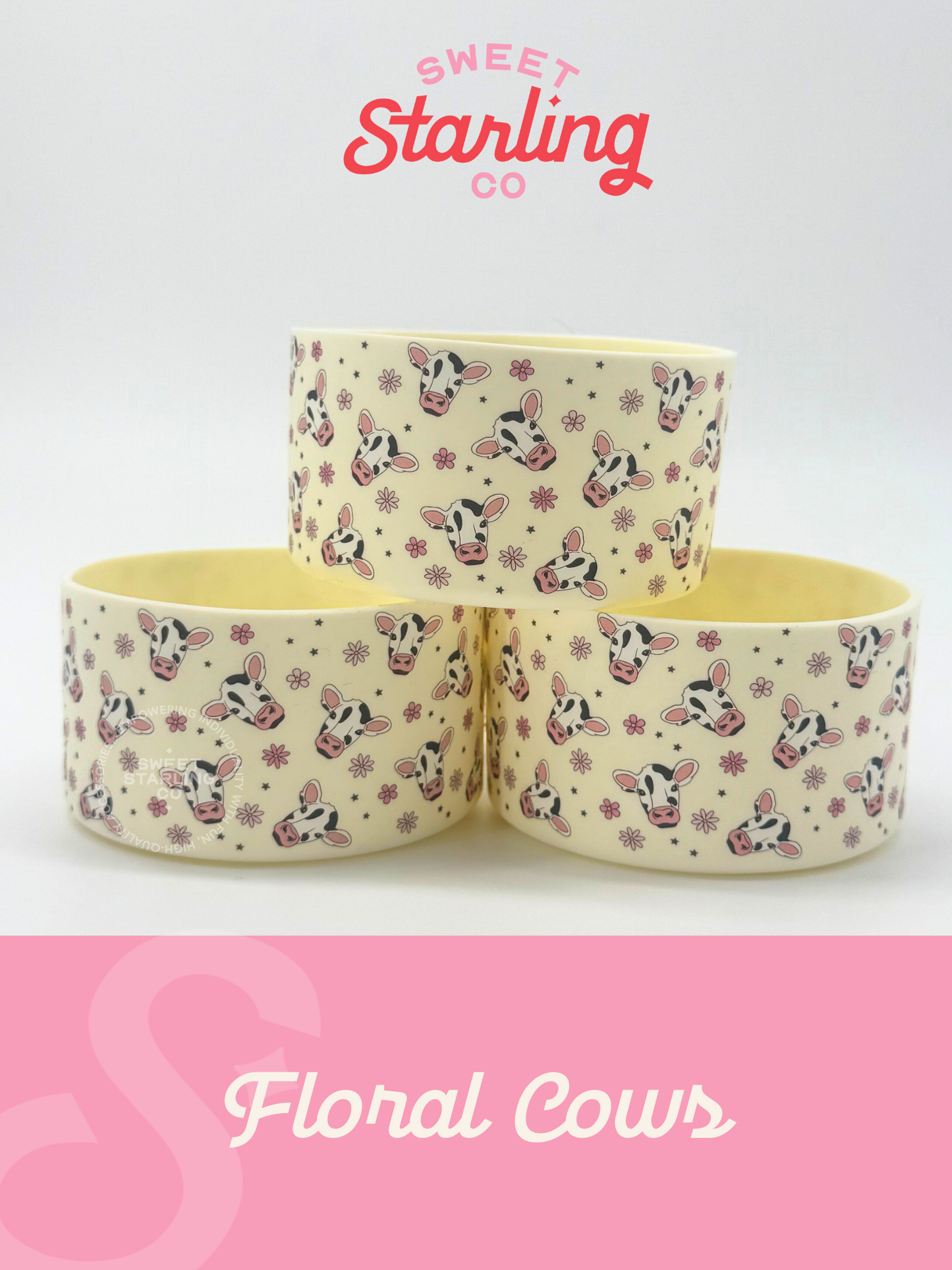 Floral Cows Tumbler Boots
