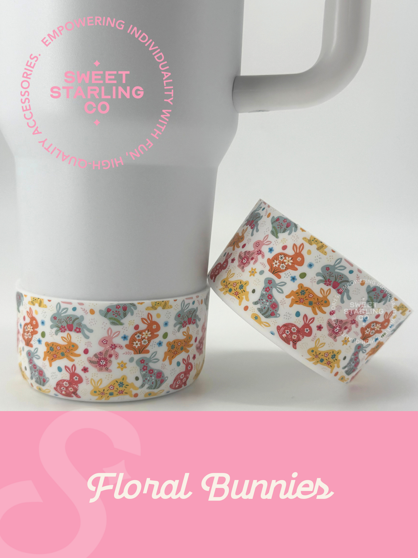 Floral Bunnies Tumbler Boots