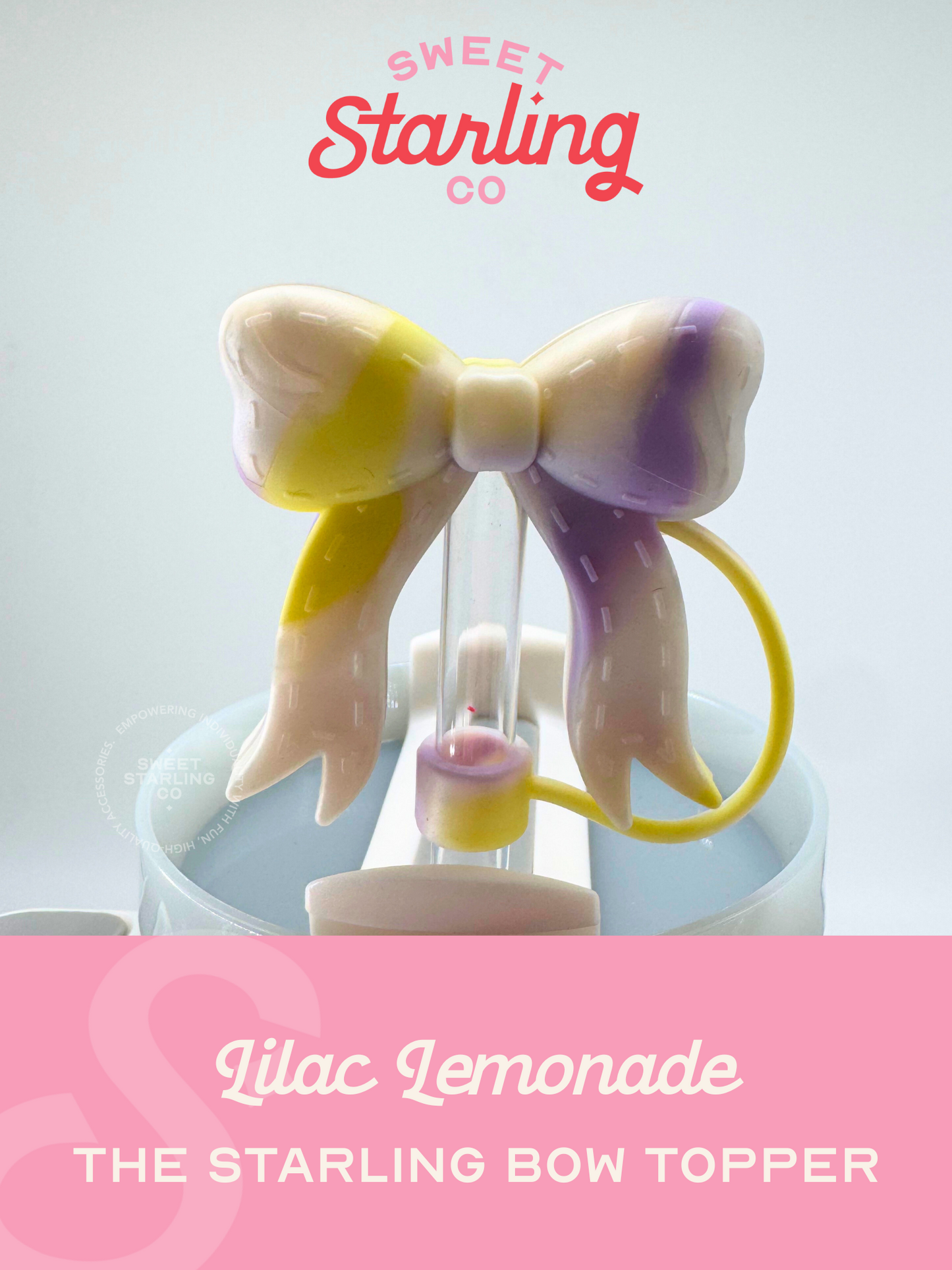 The Starling Straw Topper- Lilac Lemonade