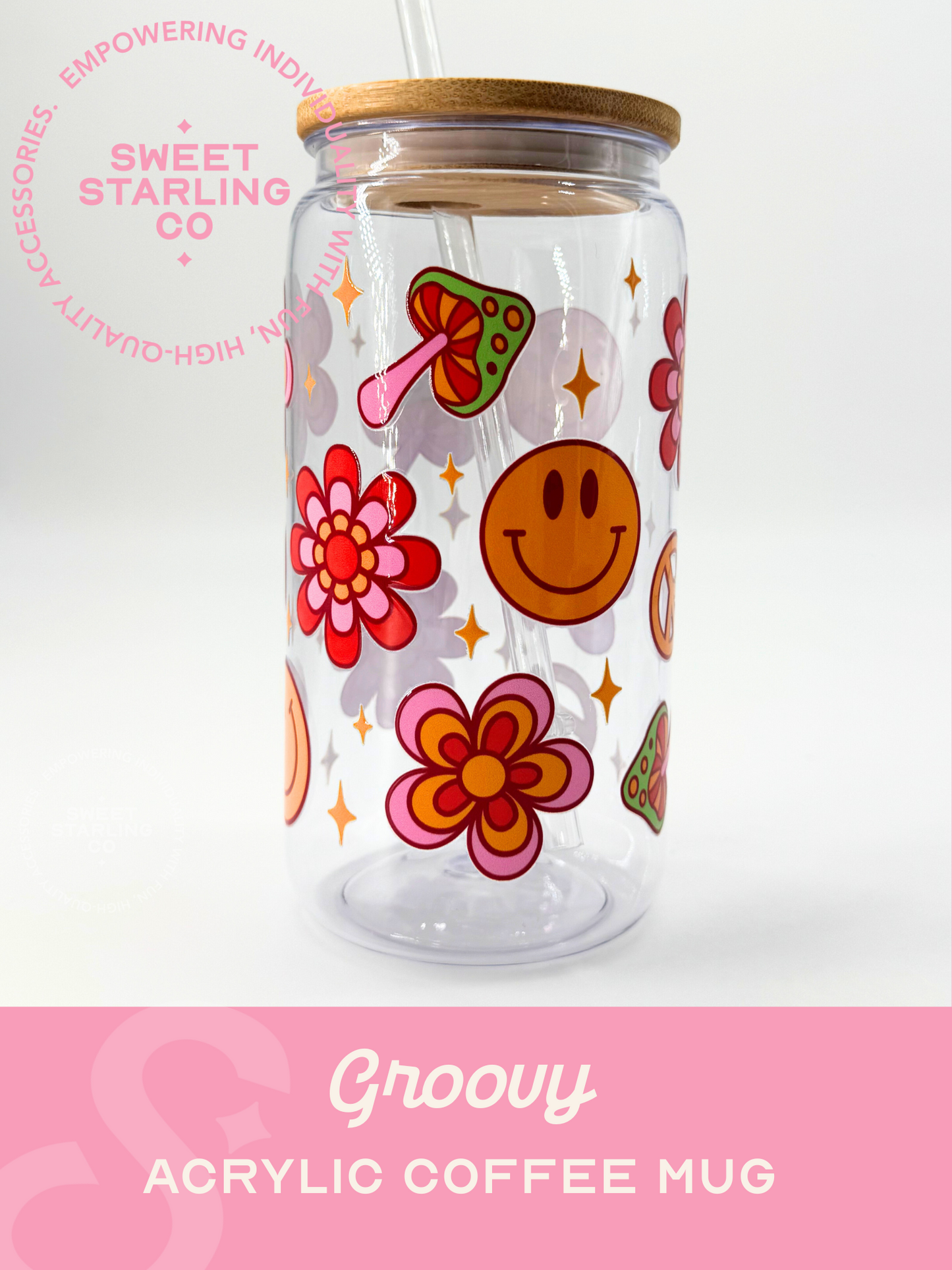 16 oz Coffee Can: Groovy