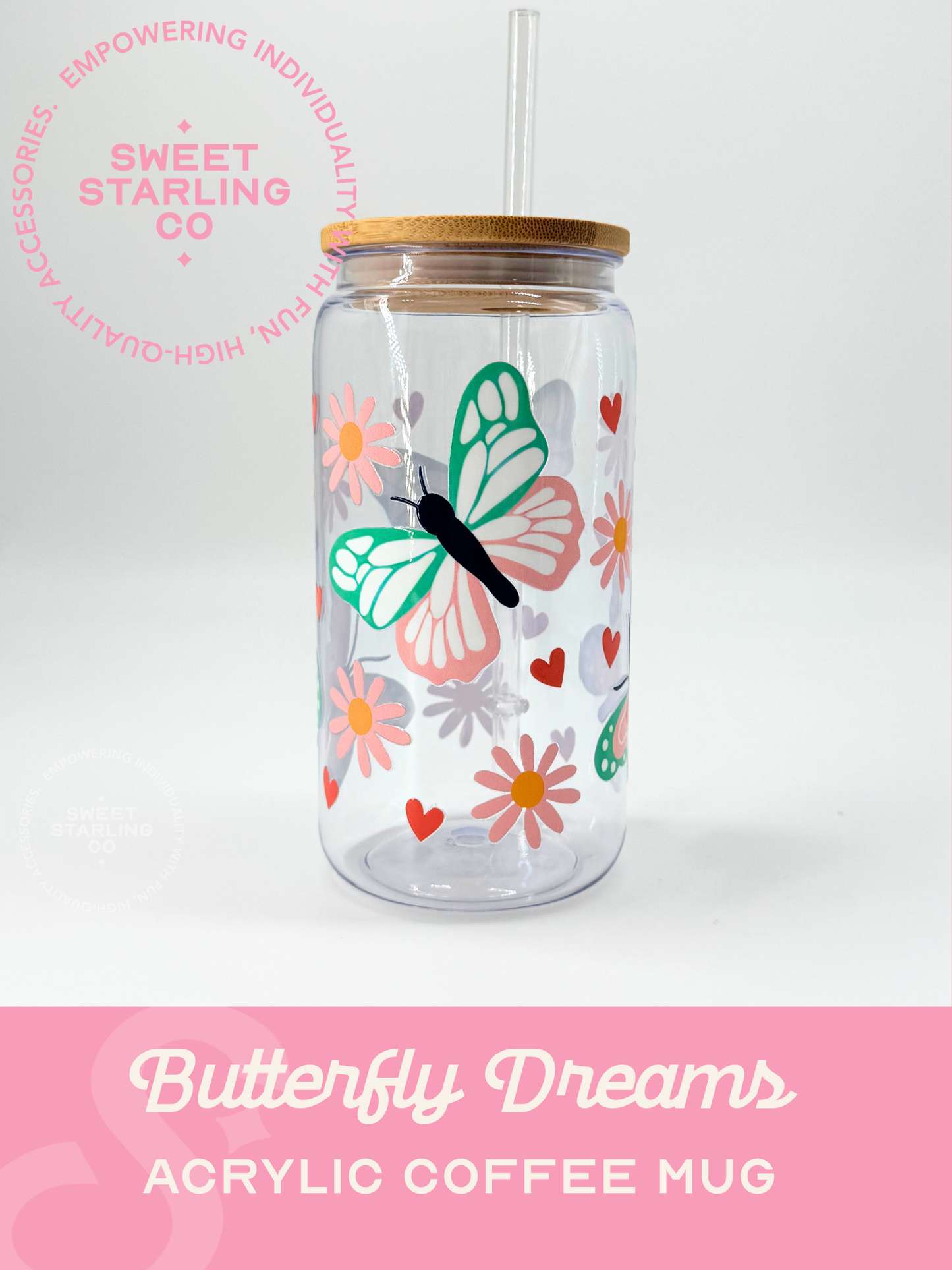 16 oz Coffee Can: Butterfly Dreams