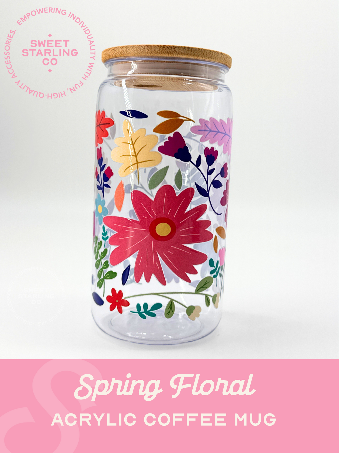 16 oz Coffee Can: Spring Floral