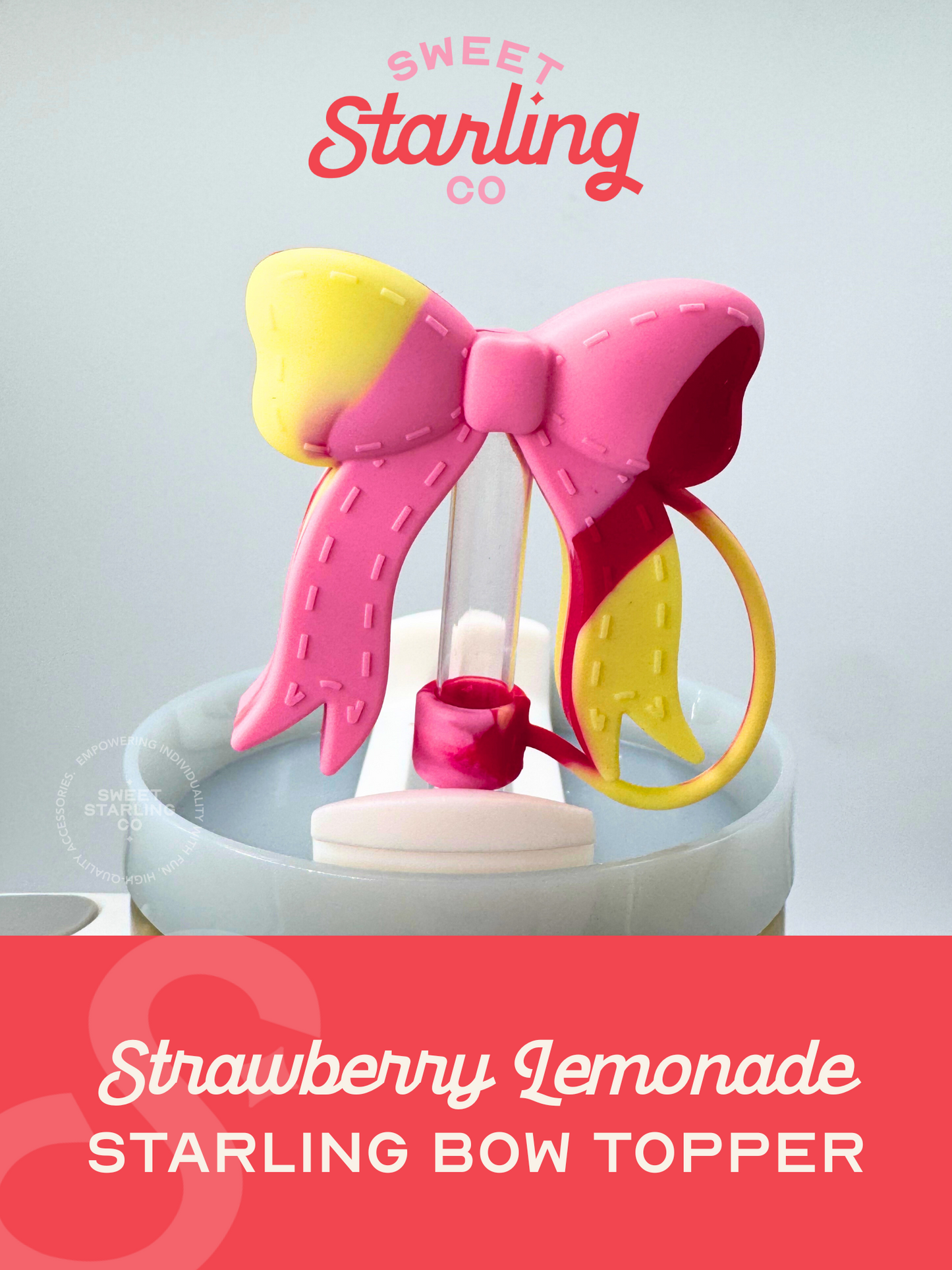 The Starling Straw Topper- Strawberry Lemonade