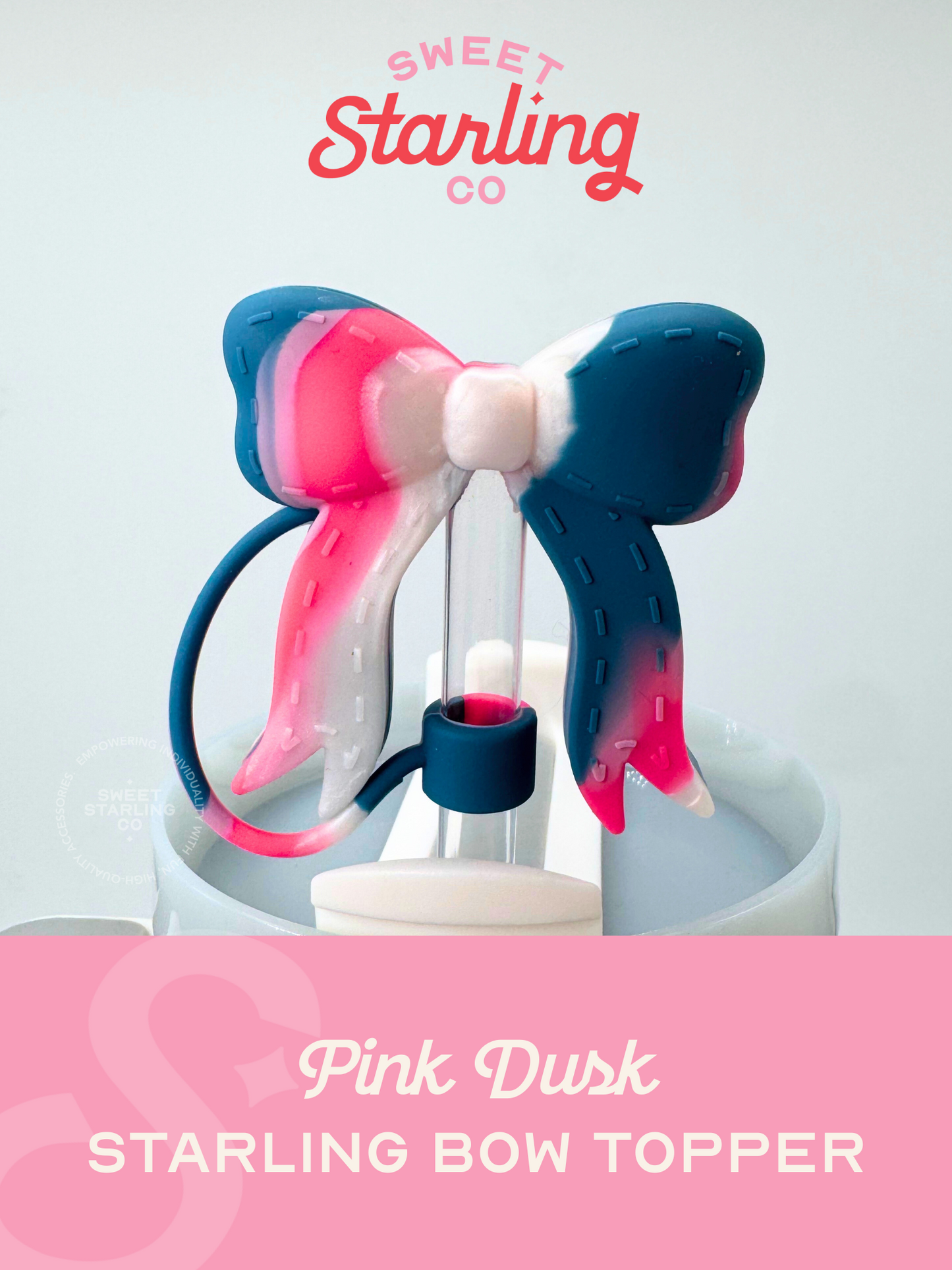 The Starling Straw Topper- Pink Dusk