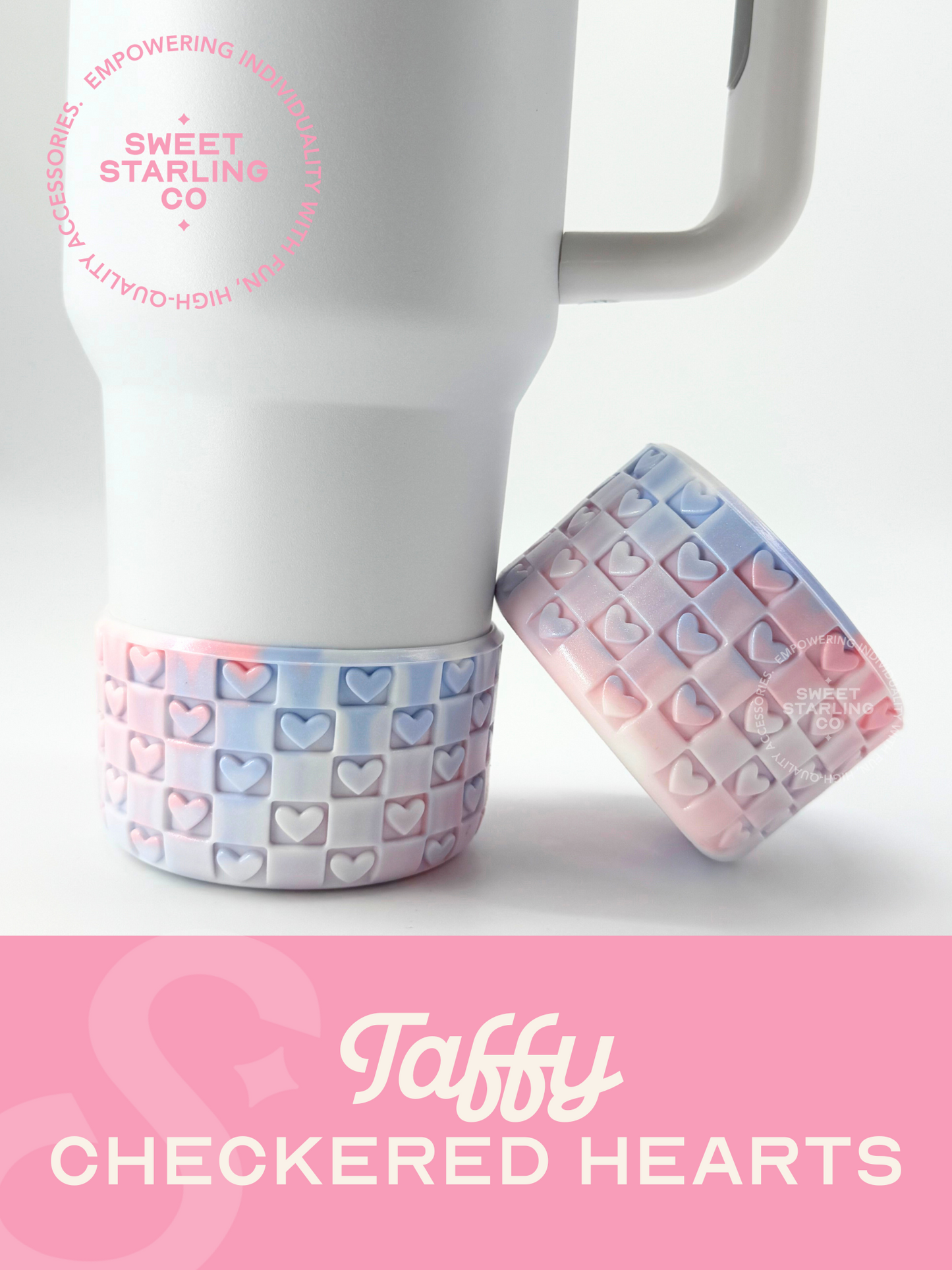Checkered Hearts Tumbler Boots: Taffy