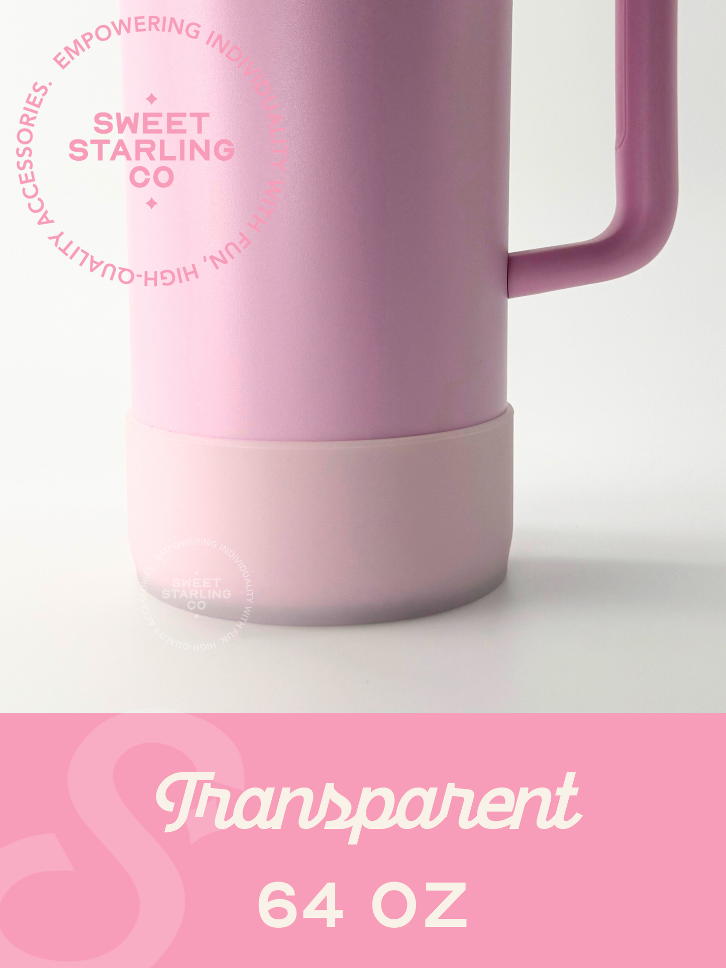 64 Oz Tumbler Boot- Transparent