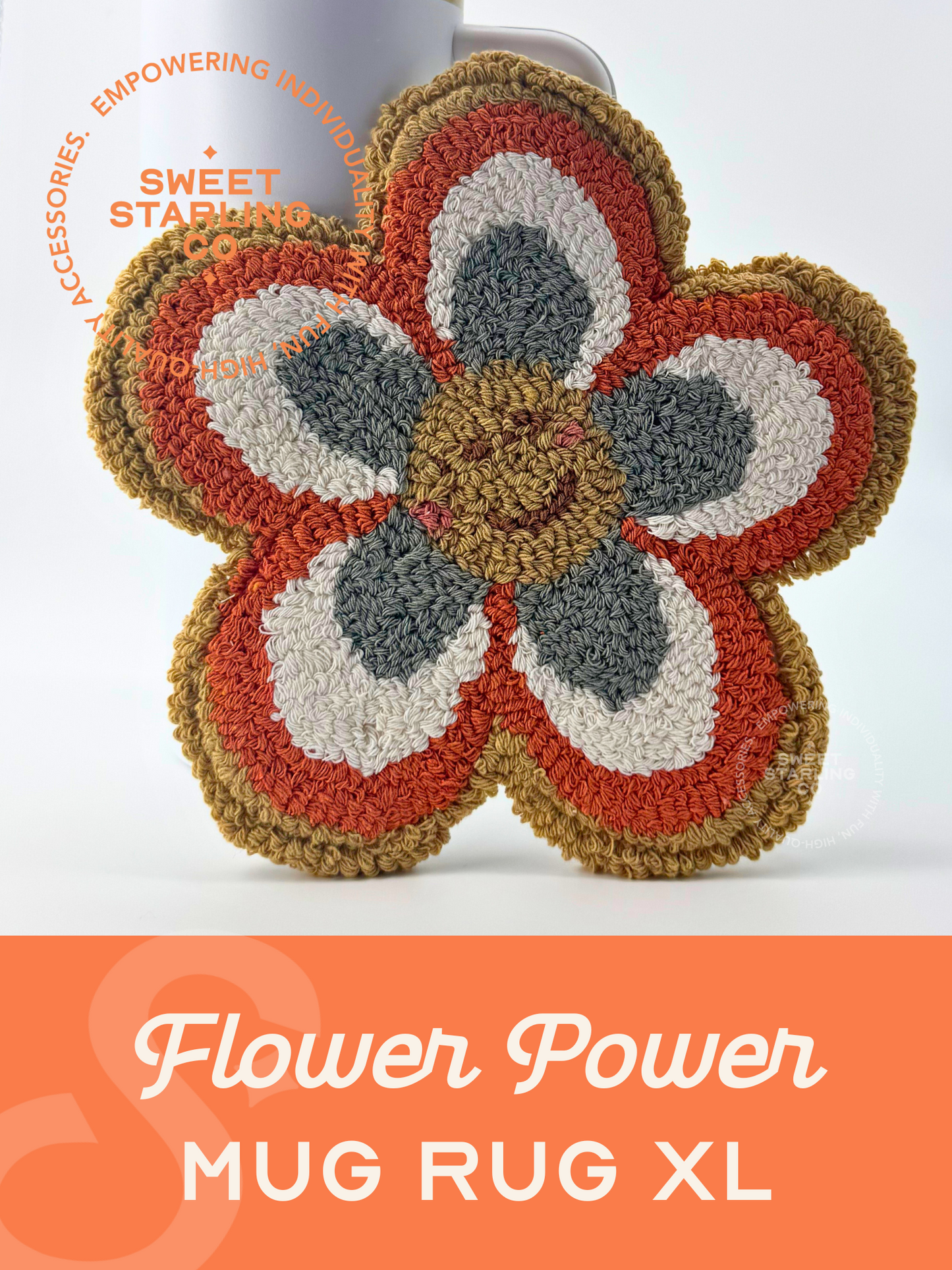 Flower Power Mug Rug XL