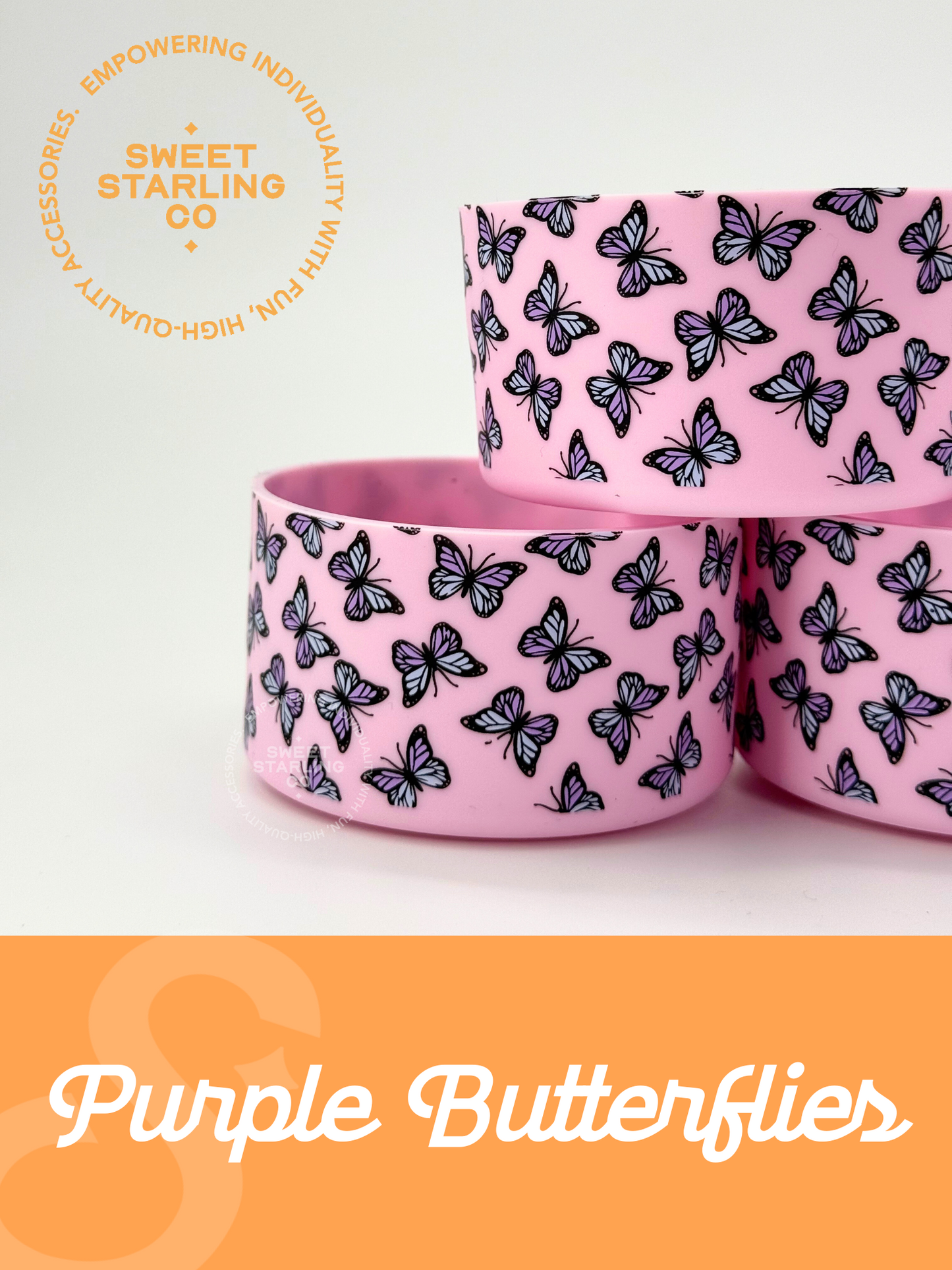 Purple Butterflies Tumbler Boots