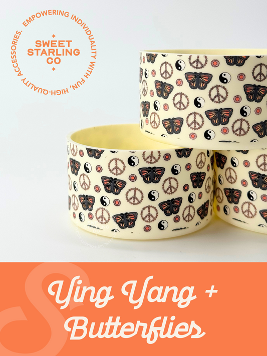 Ying Yang + Butterflies Tumbler Boots