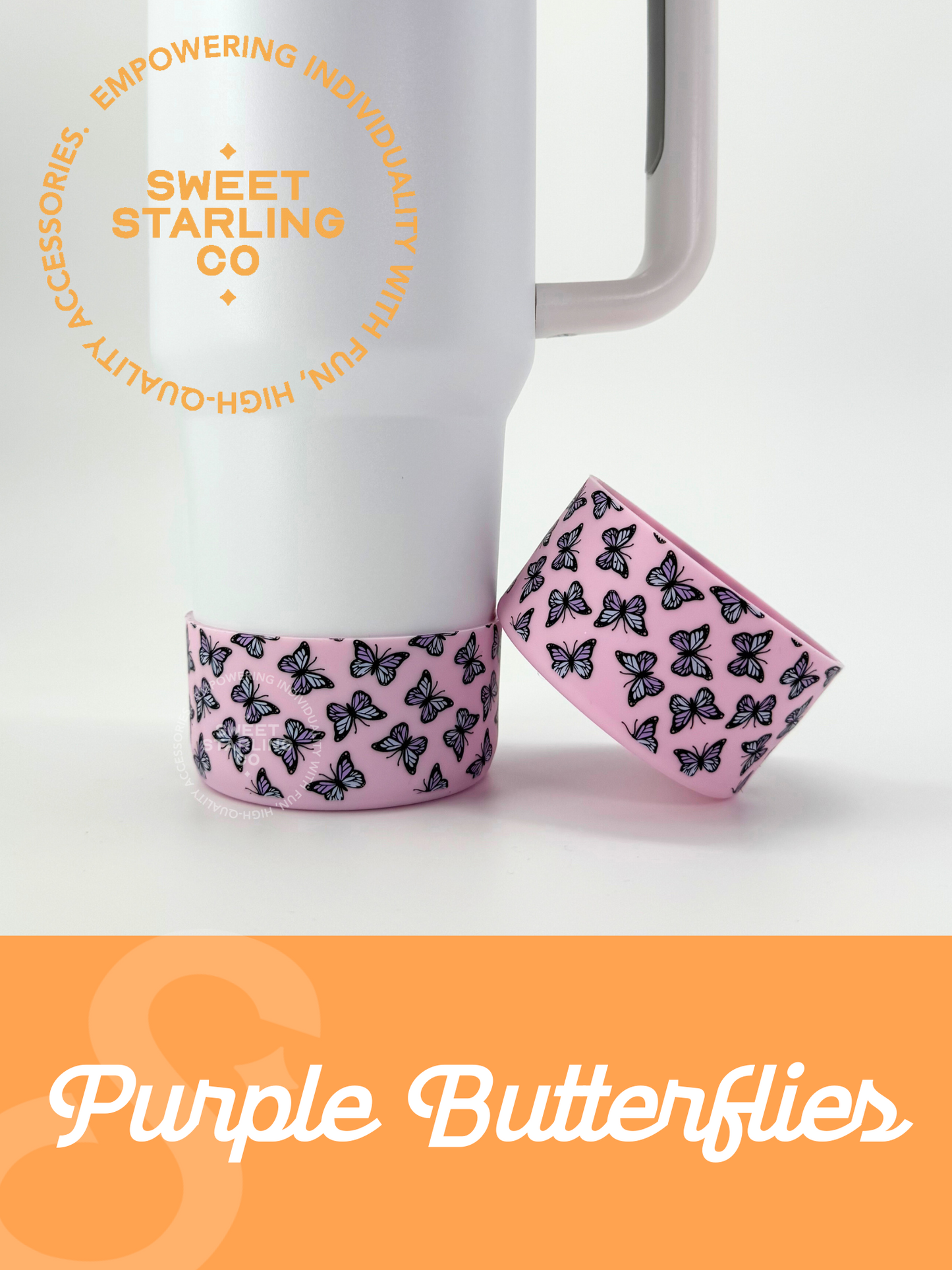 Purple Butterflies Tumbler Boots