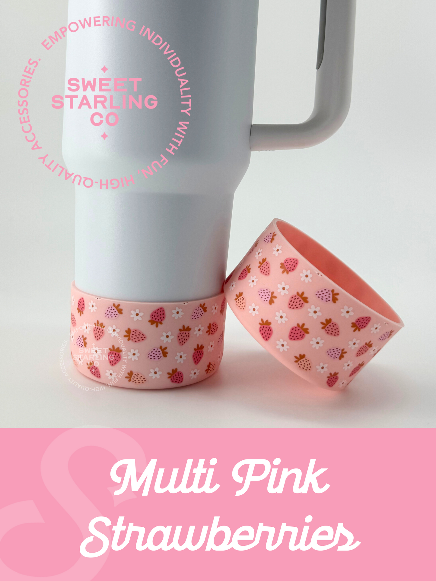 Multi Pink Strawberries Tumbler Boot