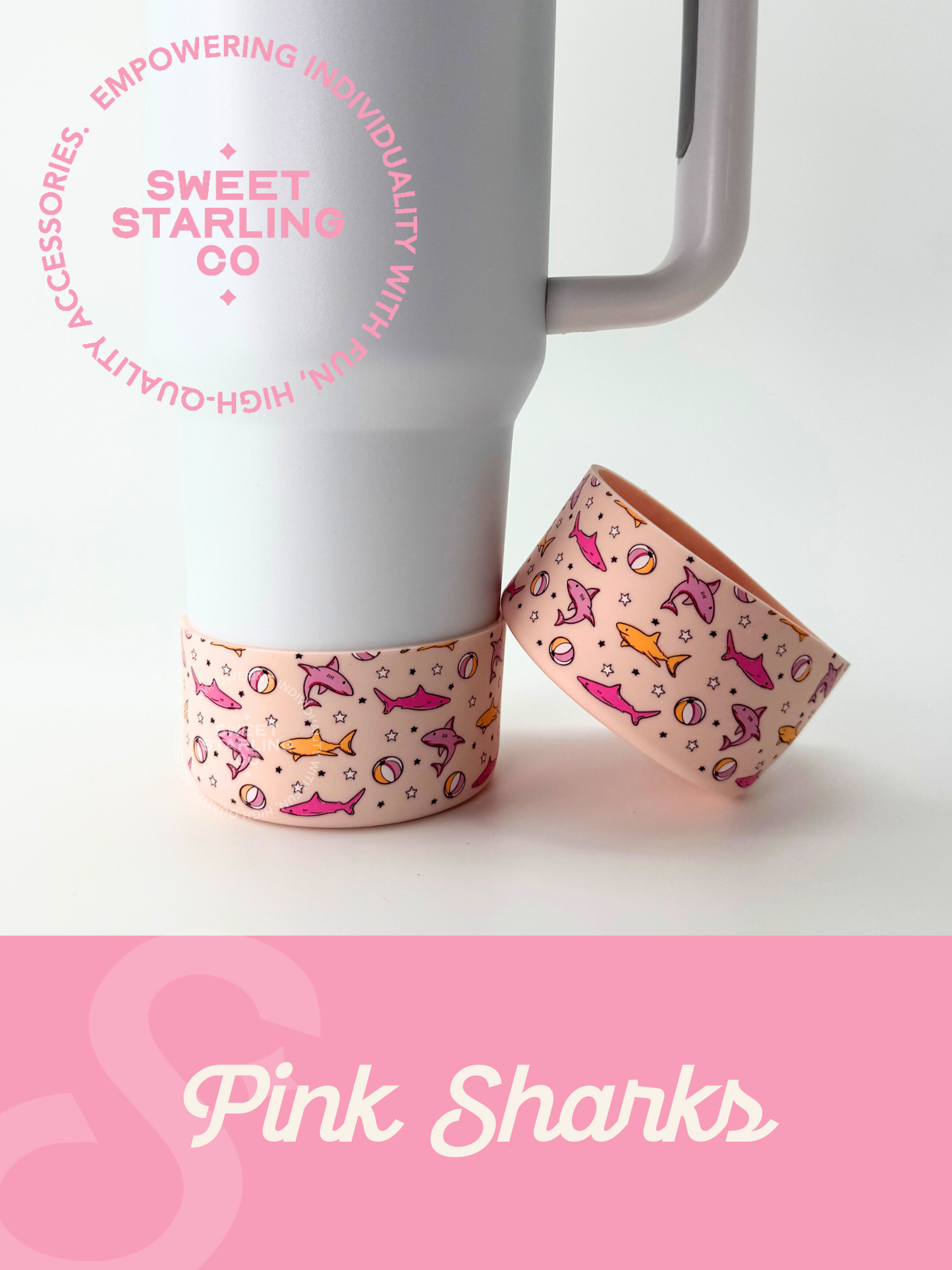 Pink Sharks Tumbler Boots