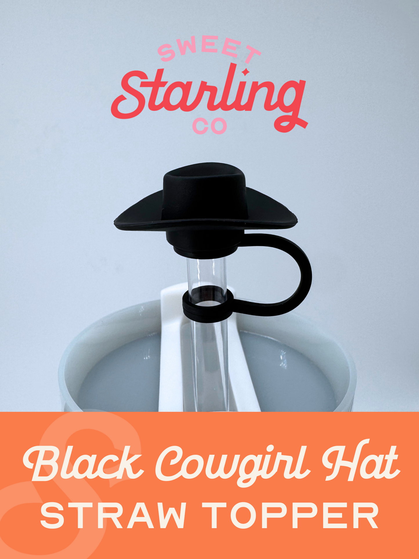 Black Cowgirl Hat Straw Toppers