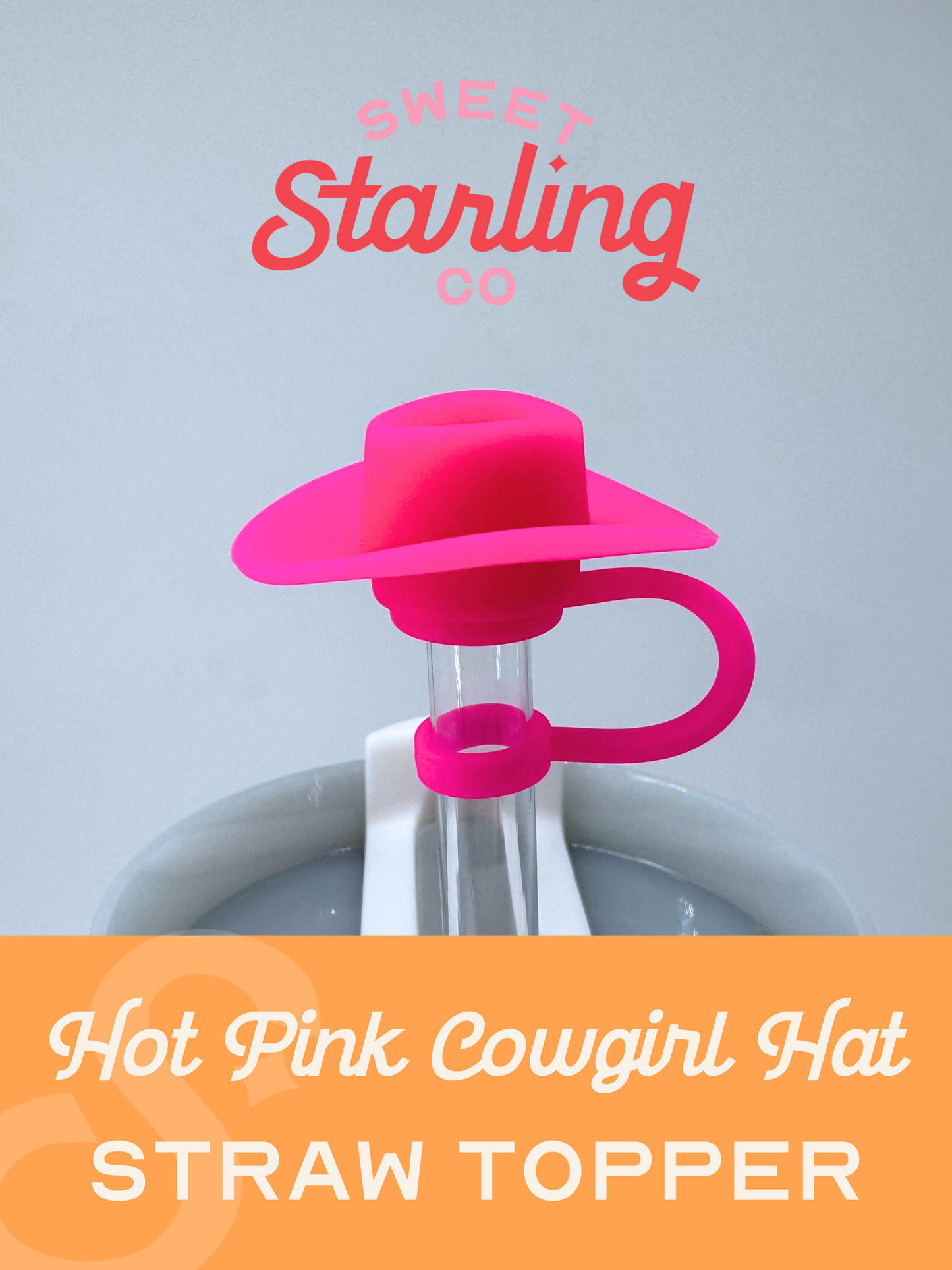 Hot Pink Cowgirl Hat Straw Toppers