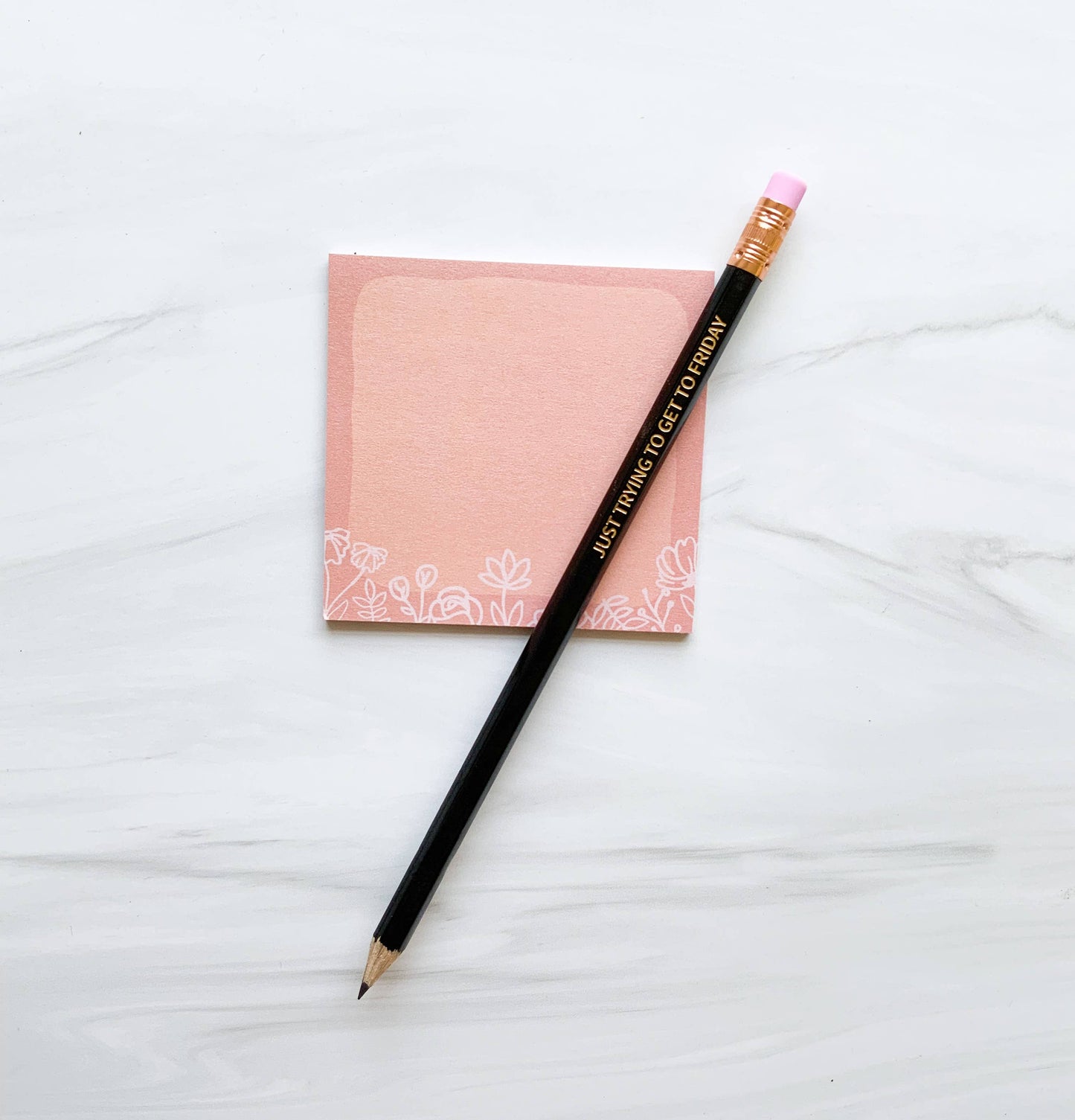 Set of 6 'Just Trying to Get to Friday' Hex Pencils | Sharpe