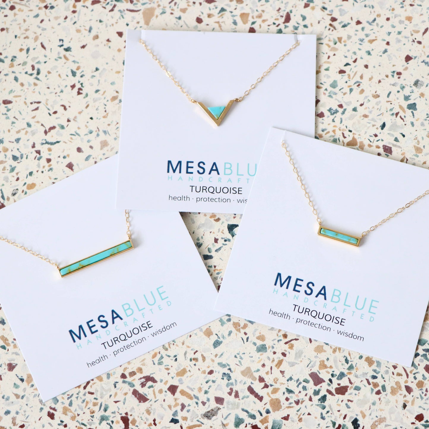 Turquoise, White Turquoise Bar Necklace: Turquoise Gold Filled / 16 inches