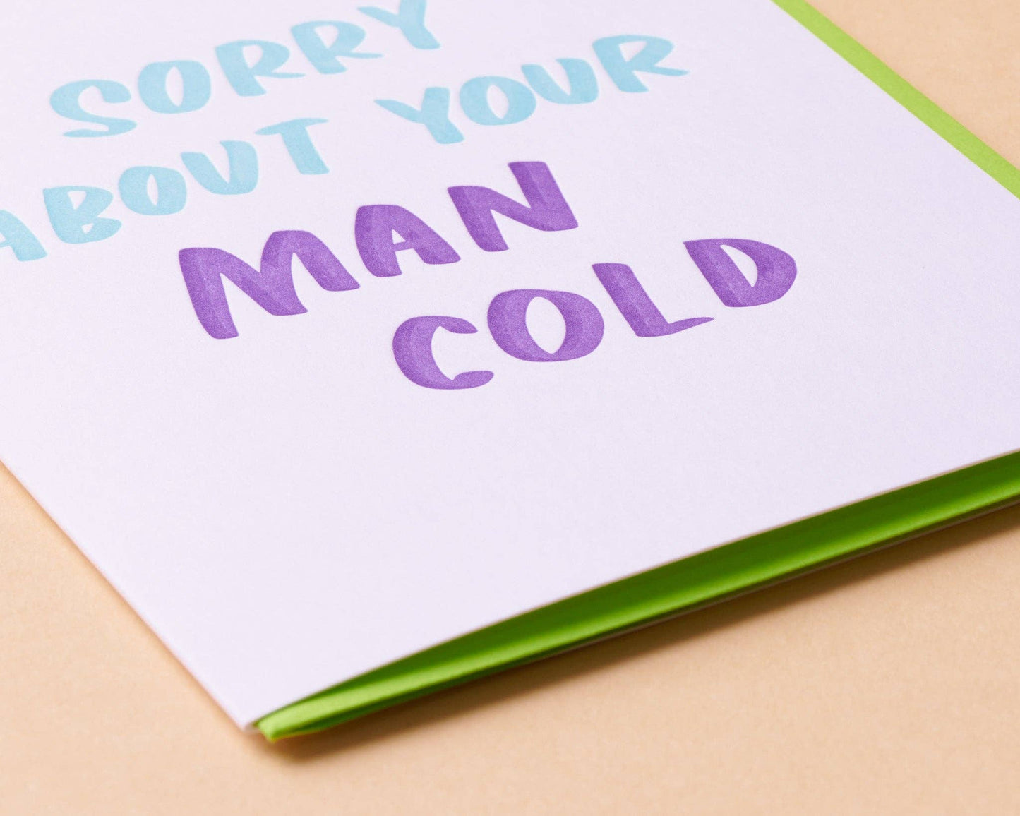 Man Cold Letterpress Greeting Card
