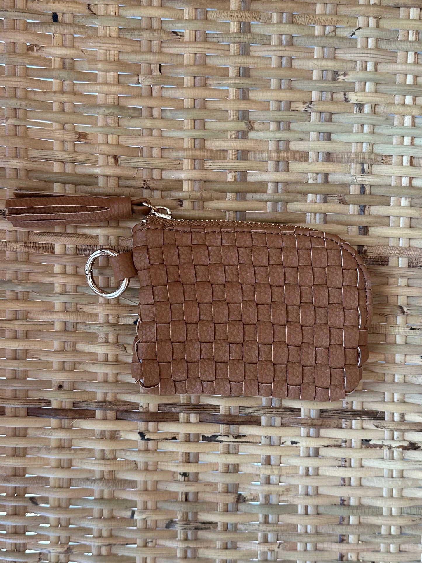 Bailey Checkered Keychain Wallet: Black Plaid
