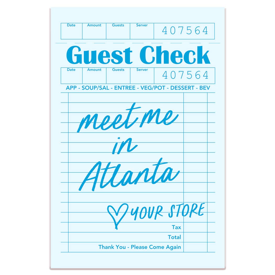 Guest Check Sticker Decal, Custom Sticker: Purple