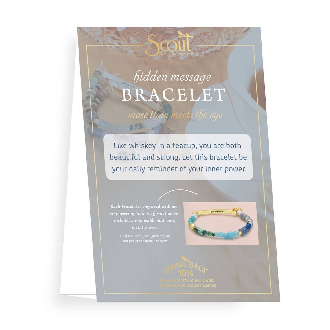 Hidden Message Bracelet - Strong/Opalite/Silver