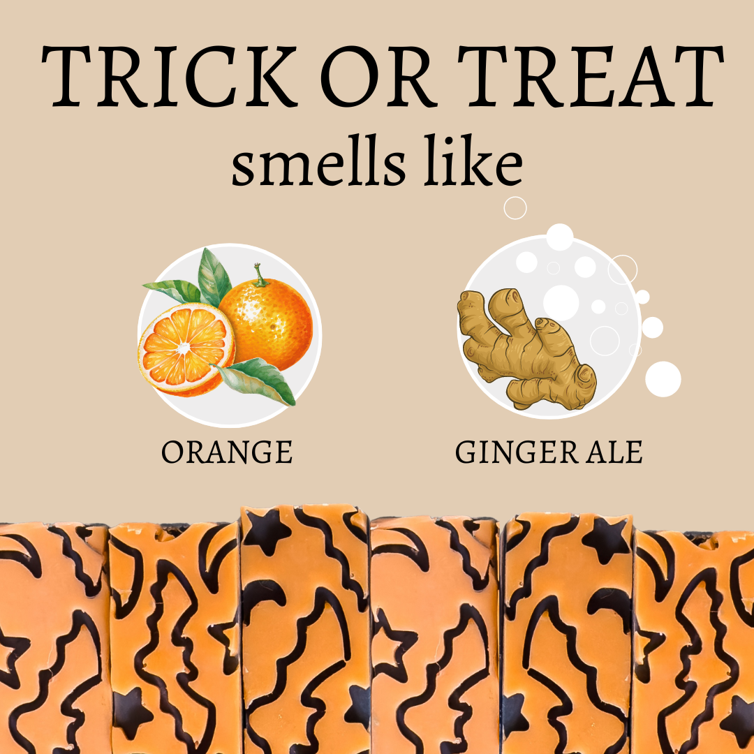 Trick or Treat Cute Halloween Handmade Soap Bar - 4oz