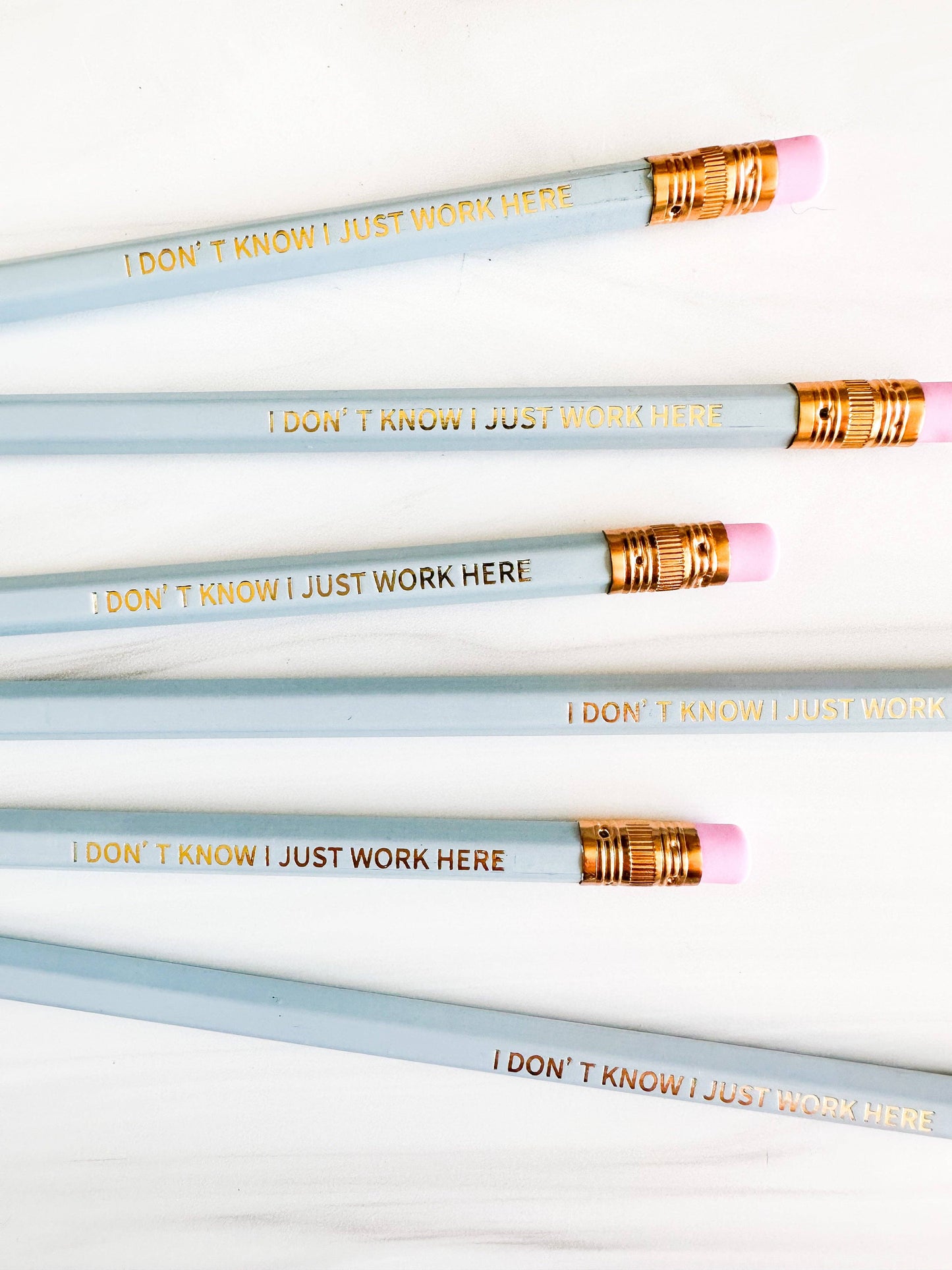 Set of 6 'I Don't Know I Just Work Here' Hex Pencils | Sharp