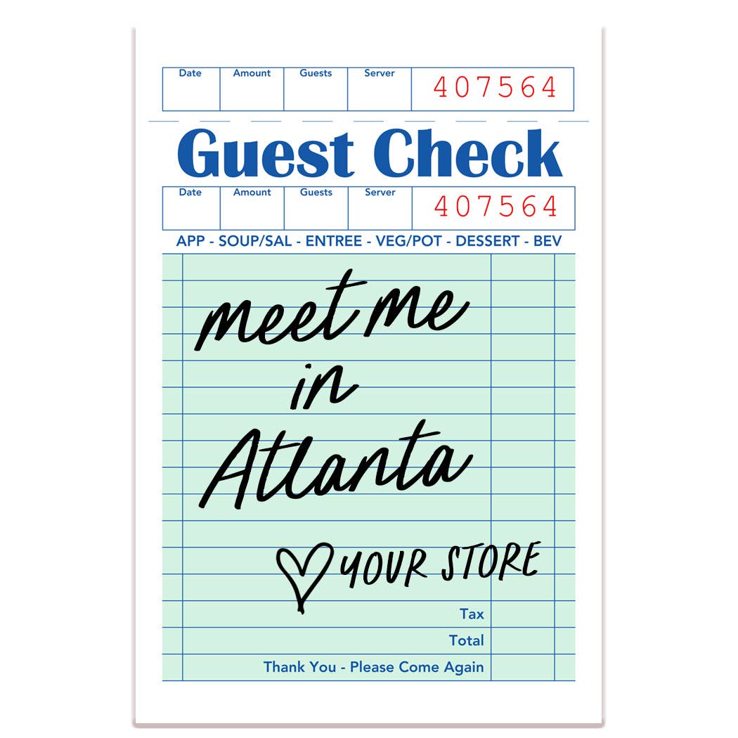Guest Check Sticker Decal, Custom Sticker: Purple