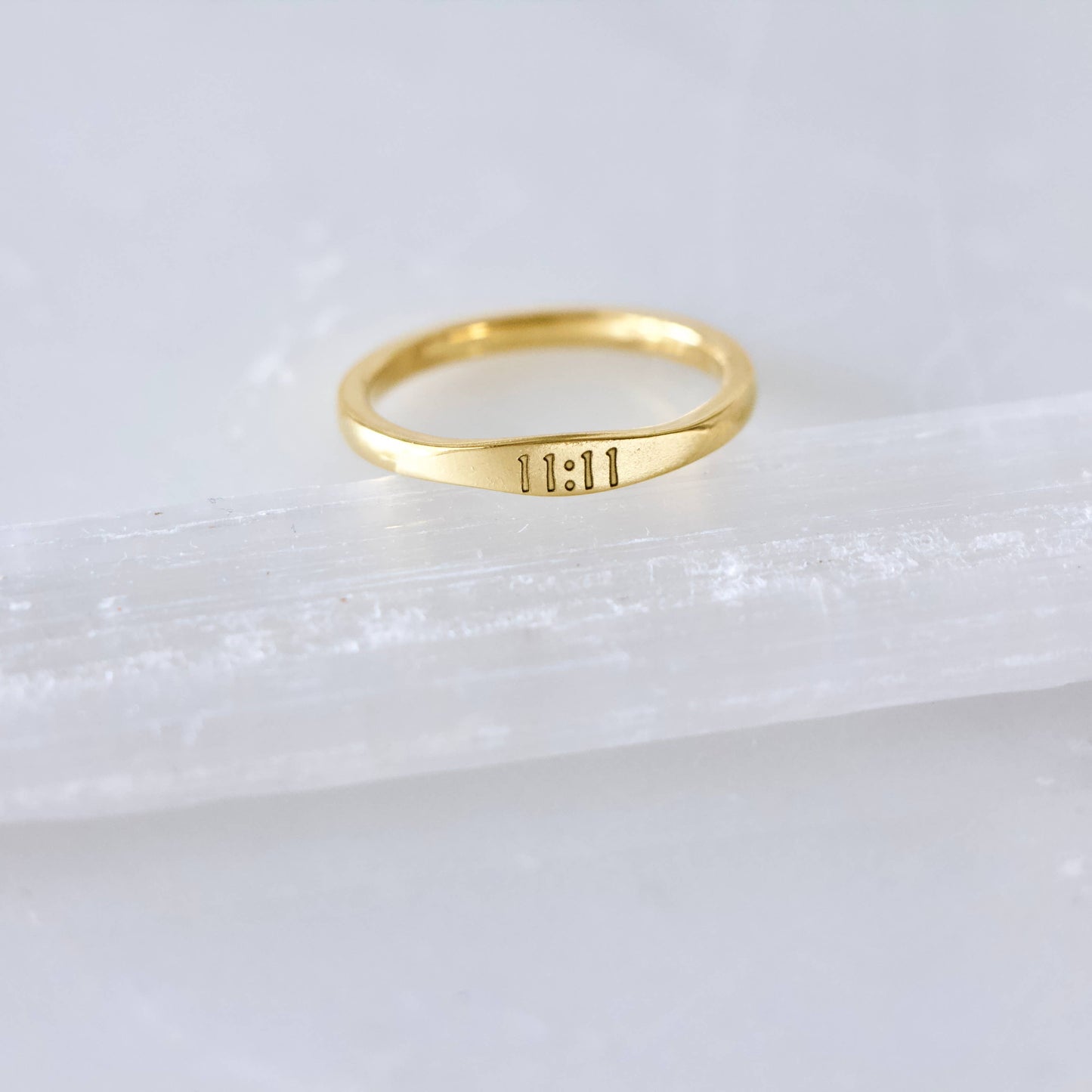 Angel Number 11:11 Stamped Ring - Waterproof