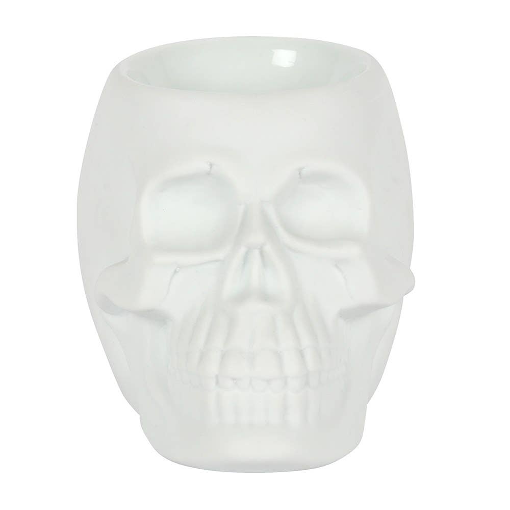 White Skull Oil Burner and Wax Warmer