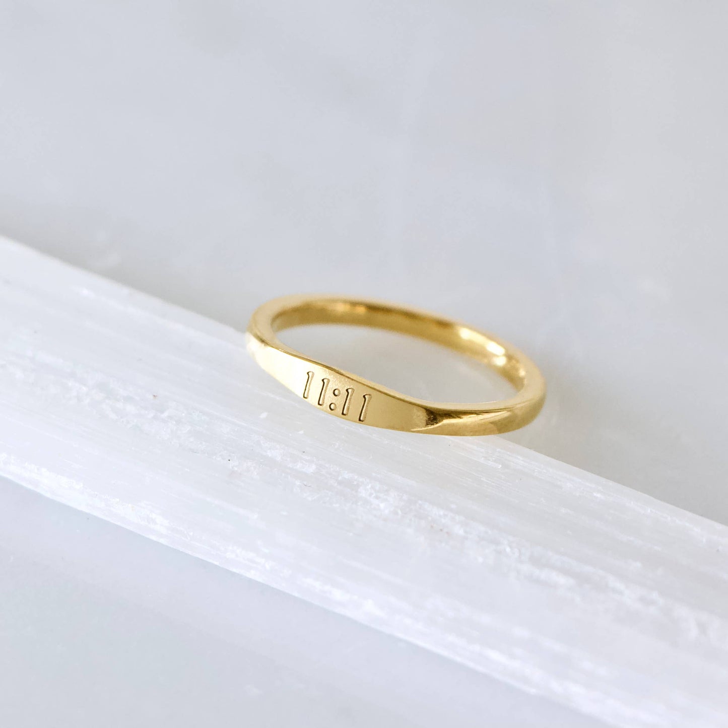 Angel Number 11:11 Stamped Ring - Waterproof
