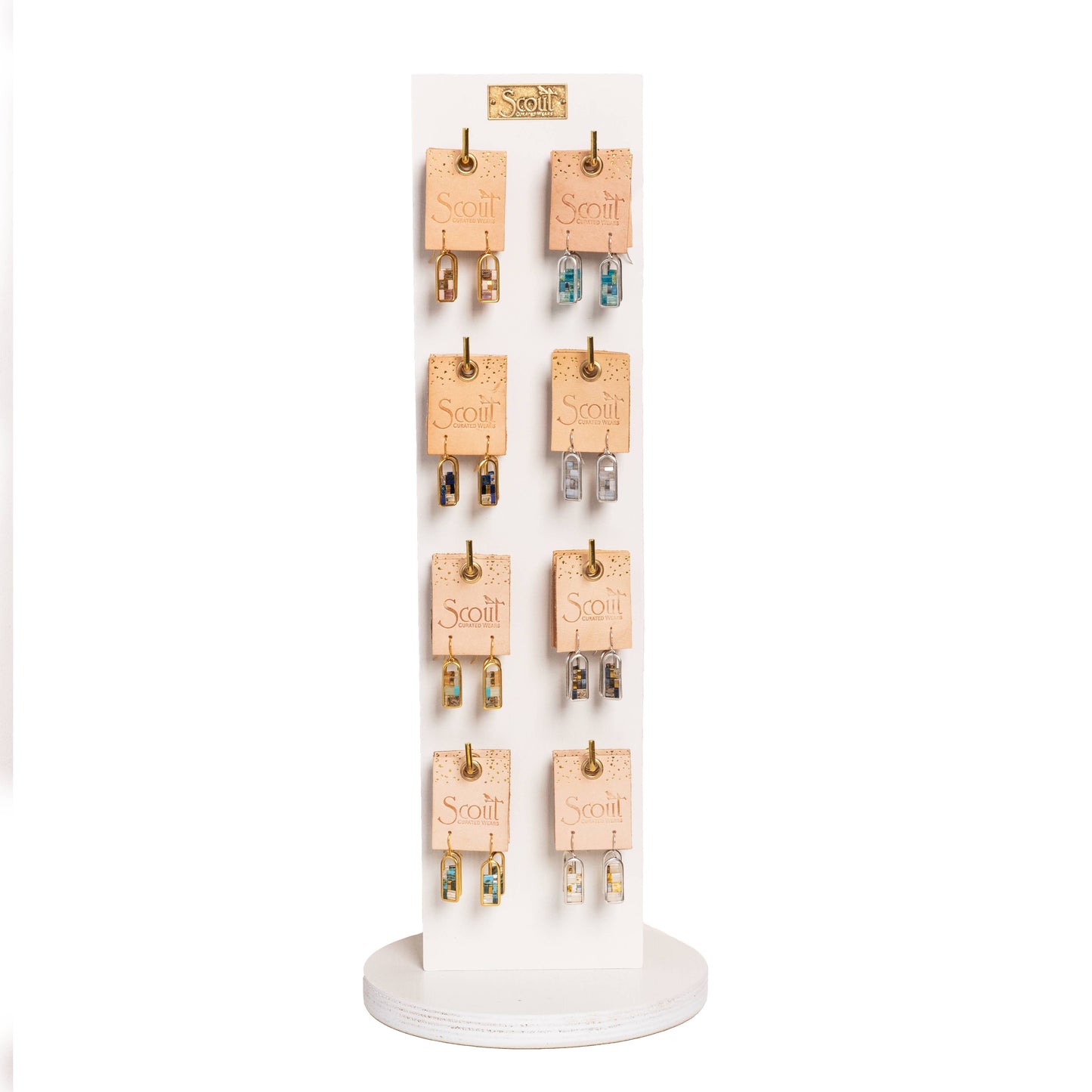 Good Karma Miyuki Frame Earring - Blush/Topaz/Gold