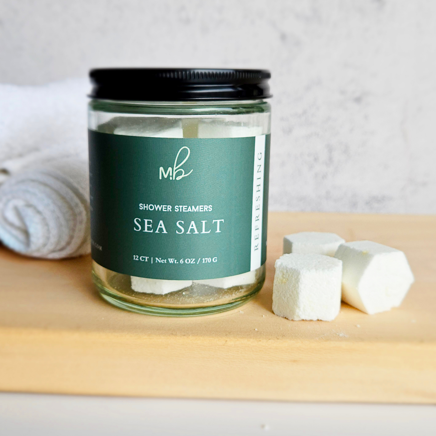 12ct Mini Shower Steamer Jars | Aromatherapy: Rosemary Mint