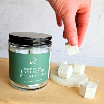 12ct Mini Shower Steamer Jars | Aromatherapy: Rosemary Mint