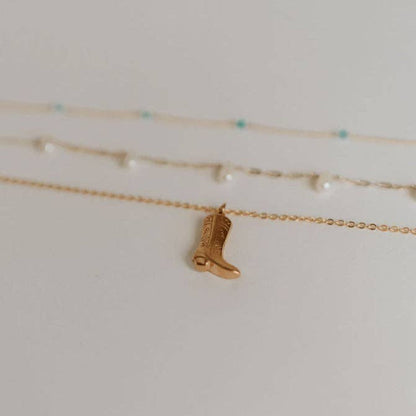 Dolly Boot Necklace: 19"