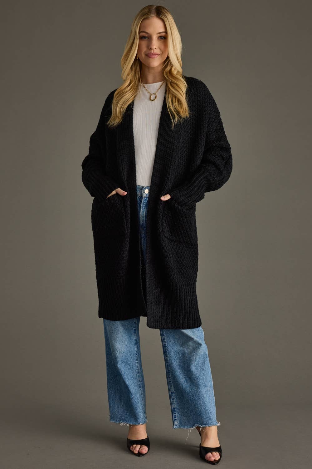 Black Knit Cardigan