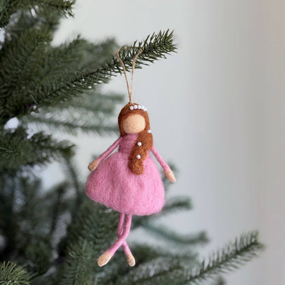 Felt Ornament - Ballerina: Pink Dress