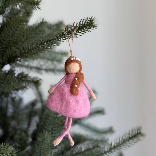 Felt Ornament - Ballerina: Pink Dress