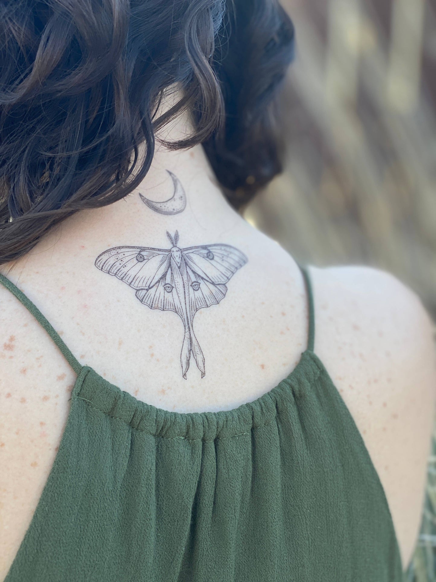 Luna Moth Temporary Tattoo: 1-Pack