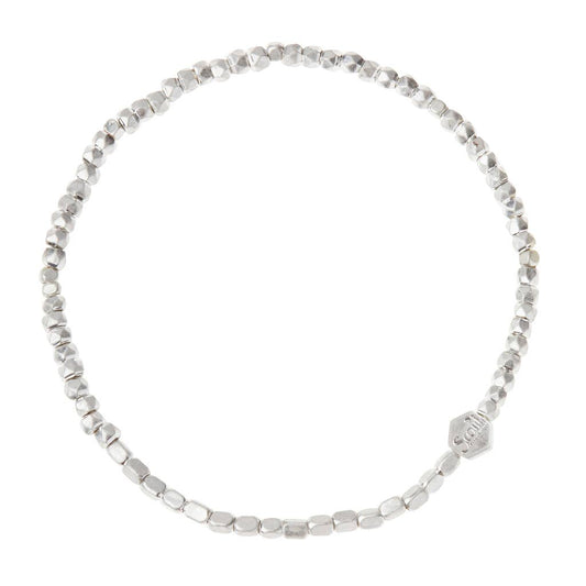 Mini Metal Stacking Bracelet - Silver