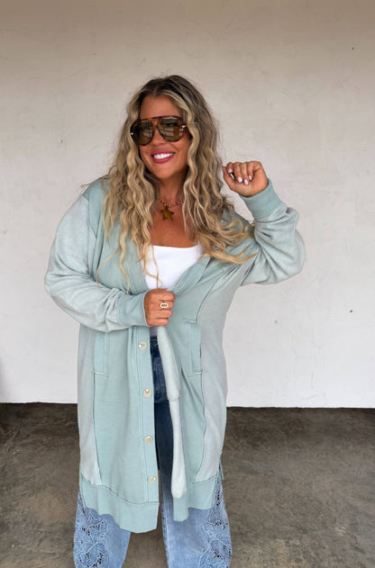 SPRING DESI SWEATSHIRT CARDIGAN: LAVENDER