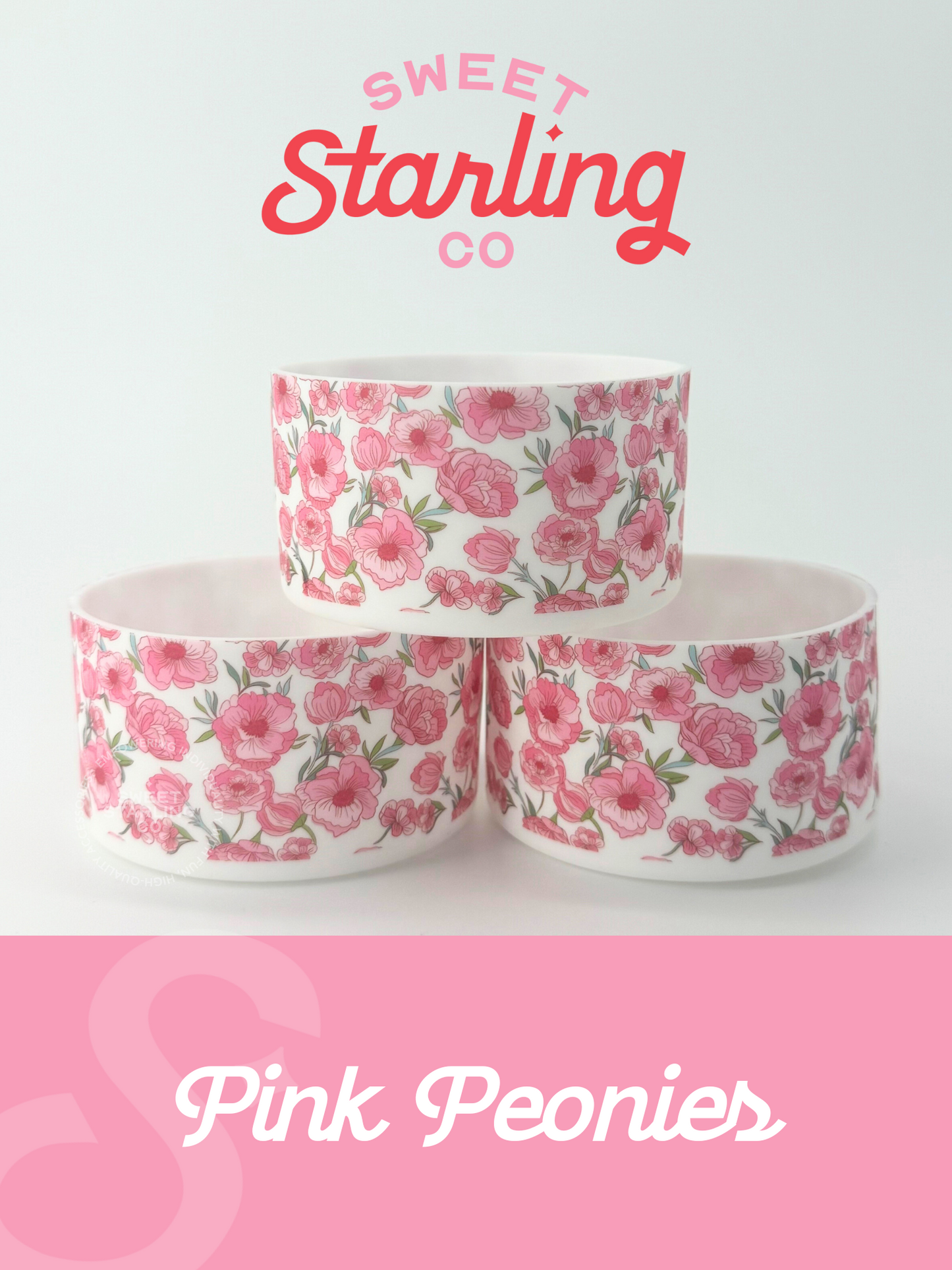 Pink Peonies Tumbler Boots