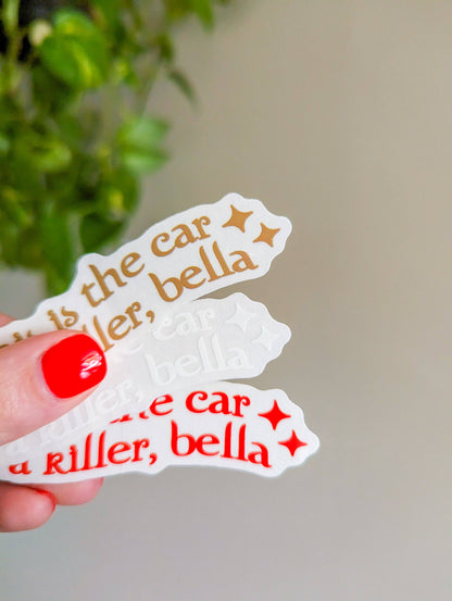 Car of a killer decal sticker