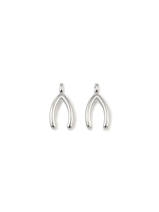 Silver Wishbone Charm