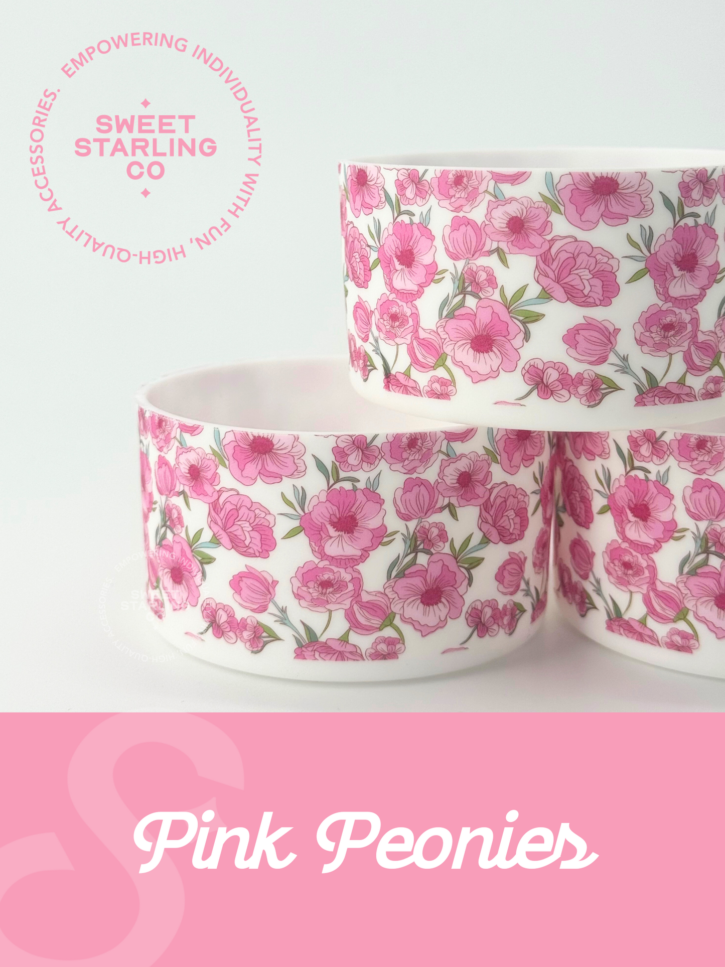 Pink Peonies Tumbler Boots