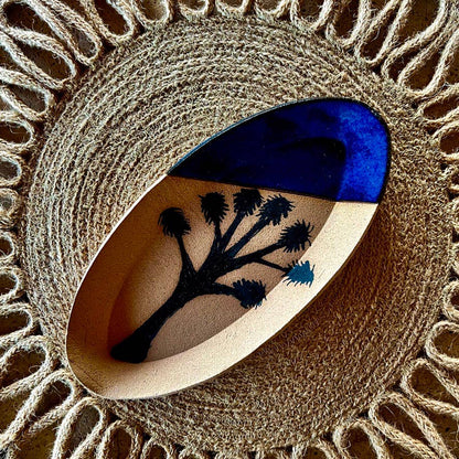 Cacti Oval Trinket Dishes: Prickly Pear/White