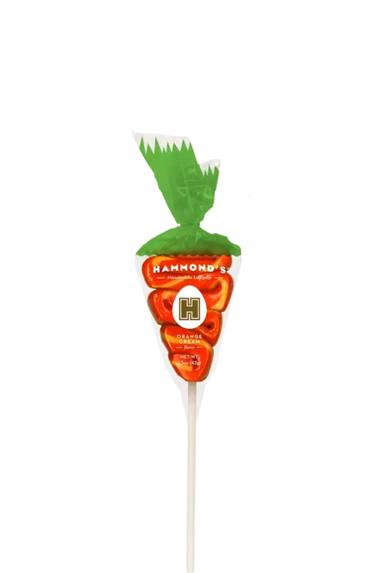 Easter Carrot Orange Cream Lollipop