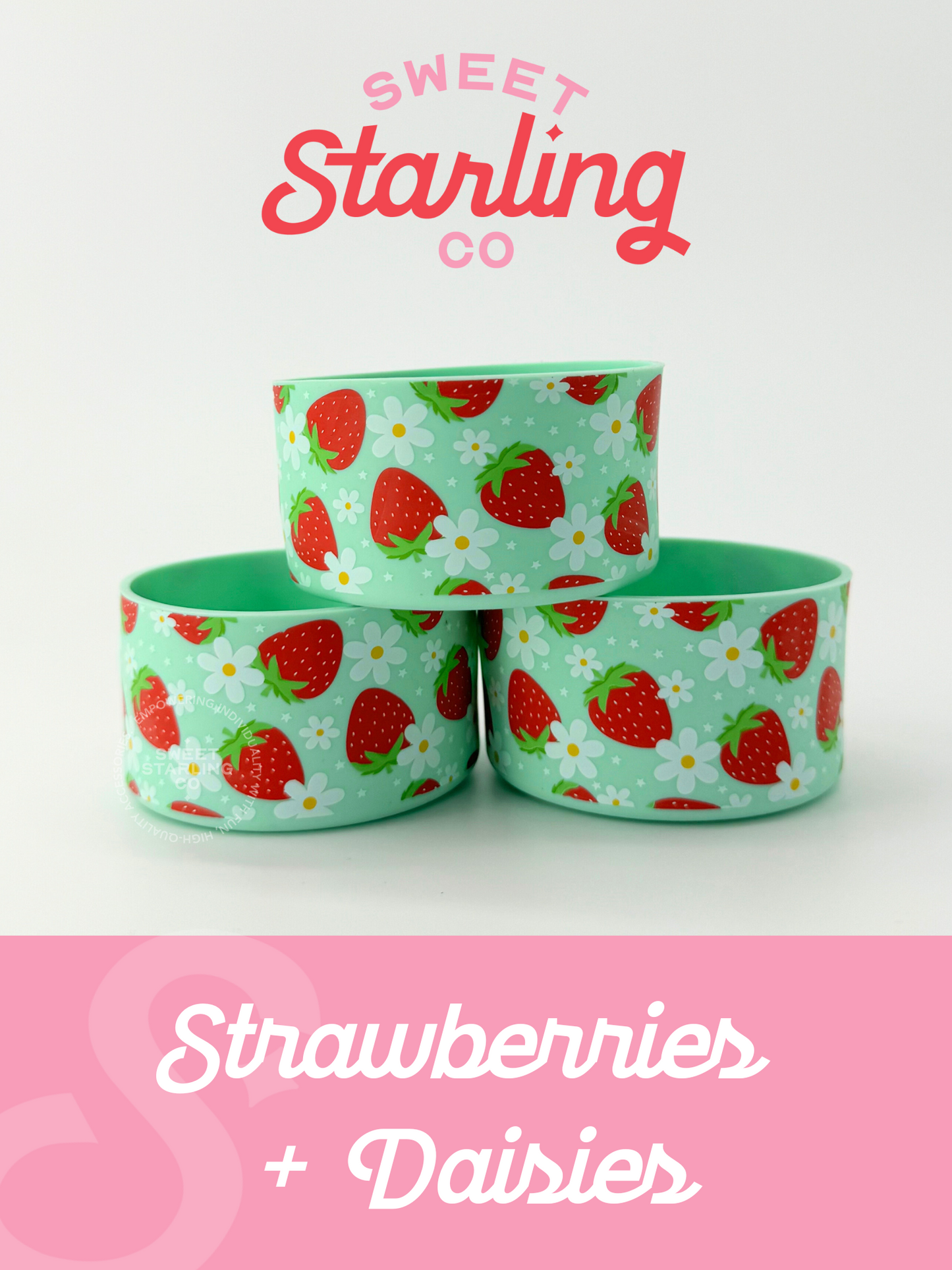 Strawberries + Daisies Tumbler Boots