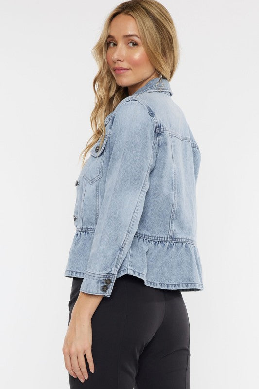 KanCan Peplum Denim Jacket